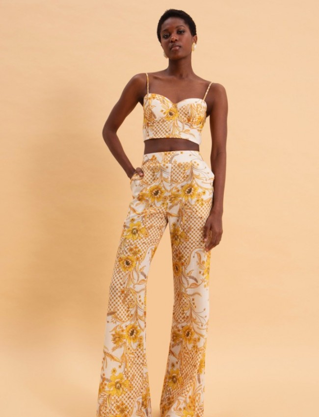 MARIGOLD LINEN BUSTIER