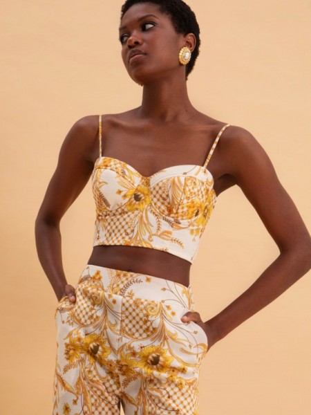 MARIGOLD LINEN BUSTIER