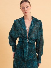 TEAL ELEGANCE OVERSIZED SHIRT Eveleya 