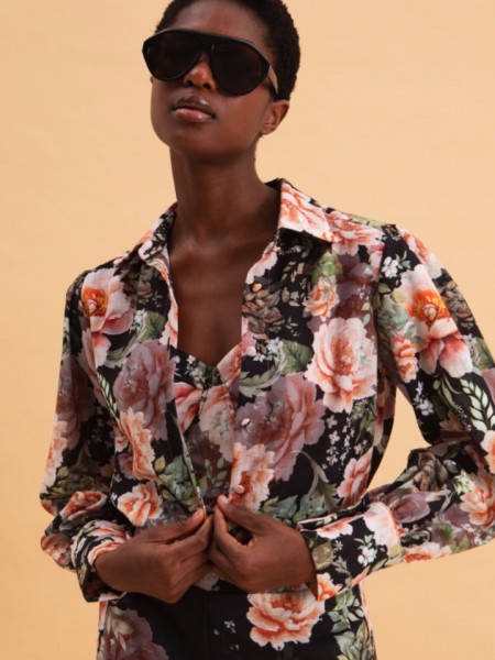 PEONIES LOVE LINEN SHIRT EVELEYA 