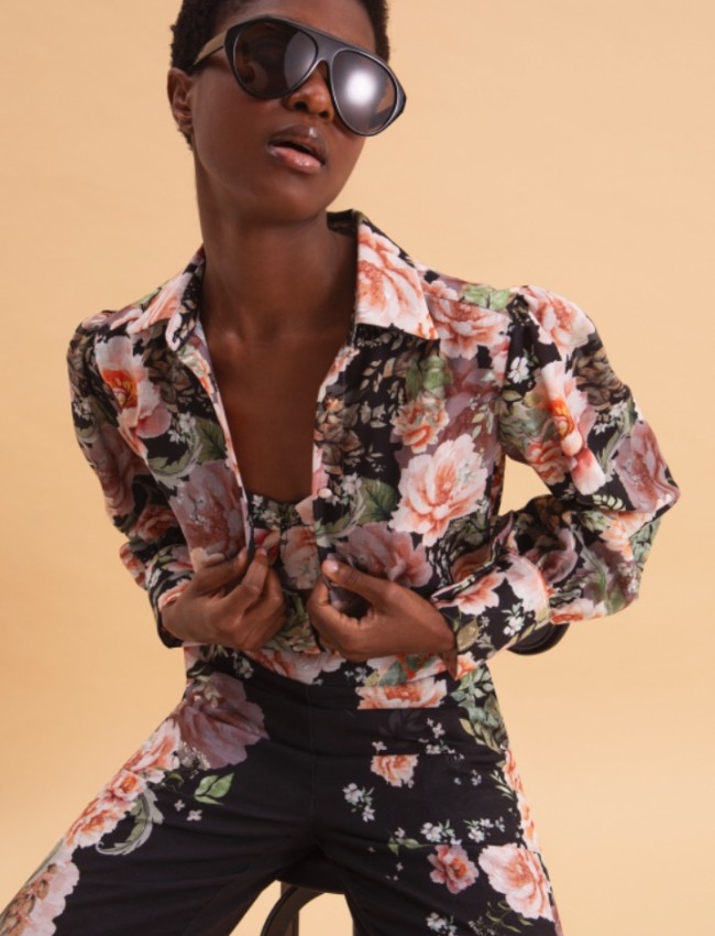 PEONIES LOVE LINEN SHIRT EVELEYA 