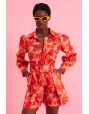 SUNSET DREAM HIGH WAISTED LINEN SHORTS WITH BELT EVELEYA 