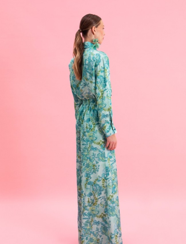BOTANICAL BREEZE SATIN SHIRT EVELEYA 