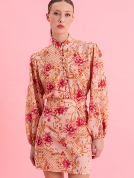 DUSTY PINK LINEN SHIRT EVELEYA 