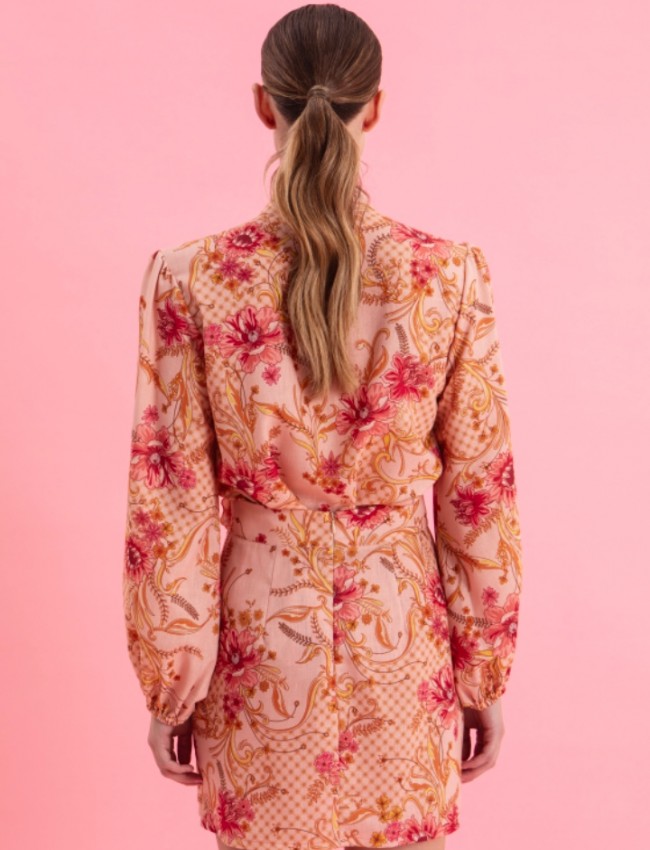 DUSTY PINK LINEN SHIRT EVELEYA 