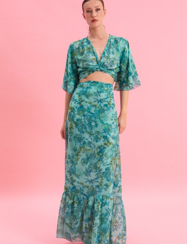 BOTANICAL BREEZE WRAP TOP Eveleya 