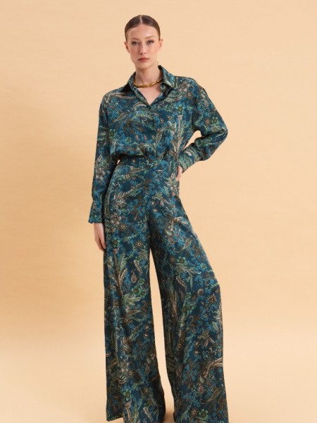 Mystic Forest Satin Shirt Eveleya