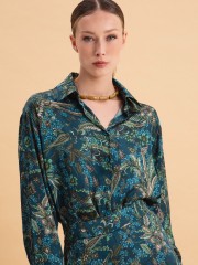Mystic Forest Satin Shirt Eveleya
