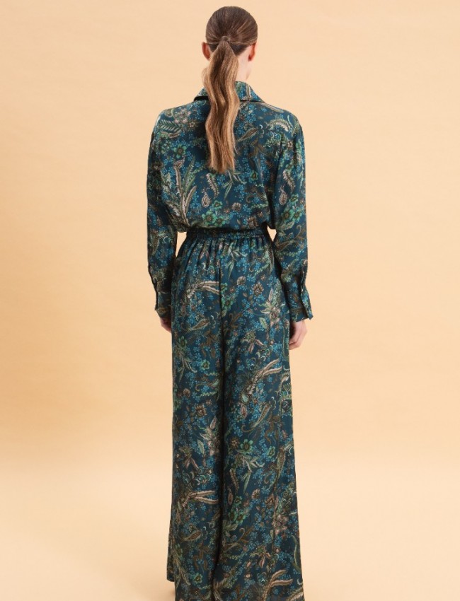 Mystic Forest Satin Shirt Eveleya
