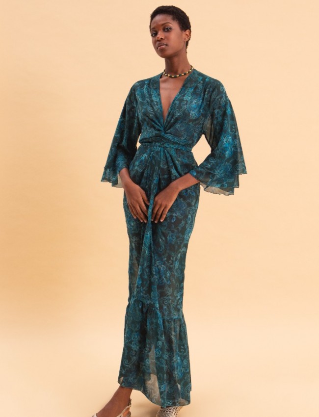 TEAL ELEGANCE  Kimono Eveleya 