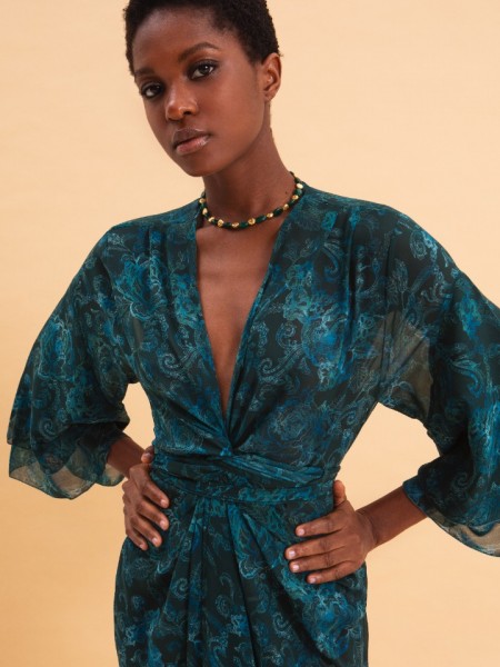 TEAL ELEGANCE  Kimono Eveleya 