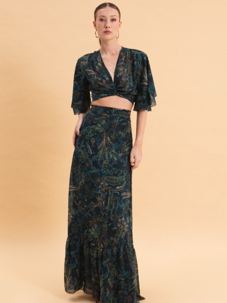 MYSTIC FOREST MAXI WRAP SKIRT Eveleya 