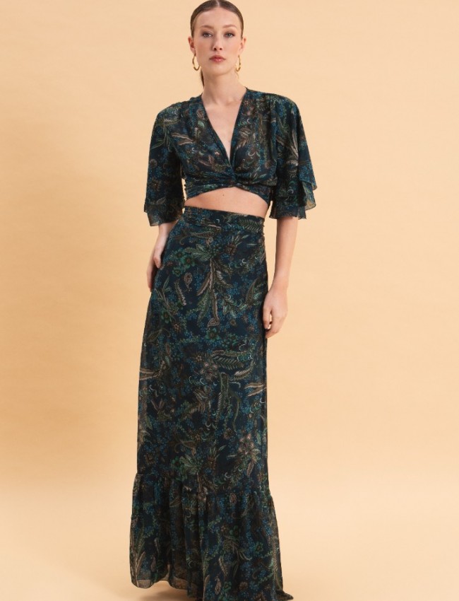 MYSTIC FOREST MAXI WRAP SKIRT Eveleya 