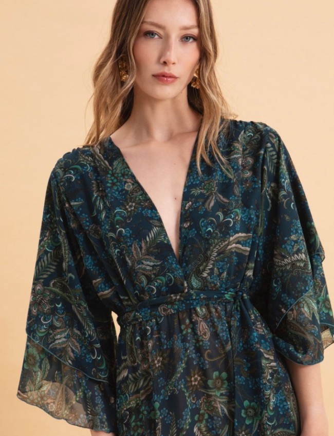 MYSTIC FOREST MAXI DRESS WITH RUFFLES by Eveleya