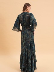 MYSTIC FOREST MAXI DRESS WITH RUFFLES by Eveleya