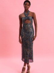 MYSTIC FOREST MIDI SEQUINED DRESS