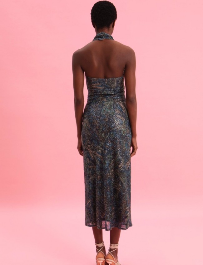 MYSTIC FOREST MIDI SEQUINED DRESS