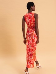 SUNSET DREAM MIDI SATIN DRESS