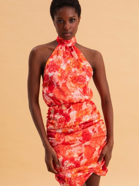 SUNSET DREAM MINI SATIN DRESS