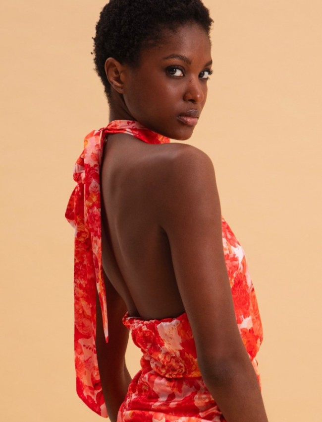 SUNSET DREAM MINI SATIN DRESS