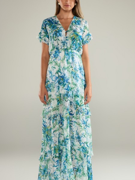 VIVIAN MAXI DRESS WITH RUFFLES