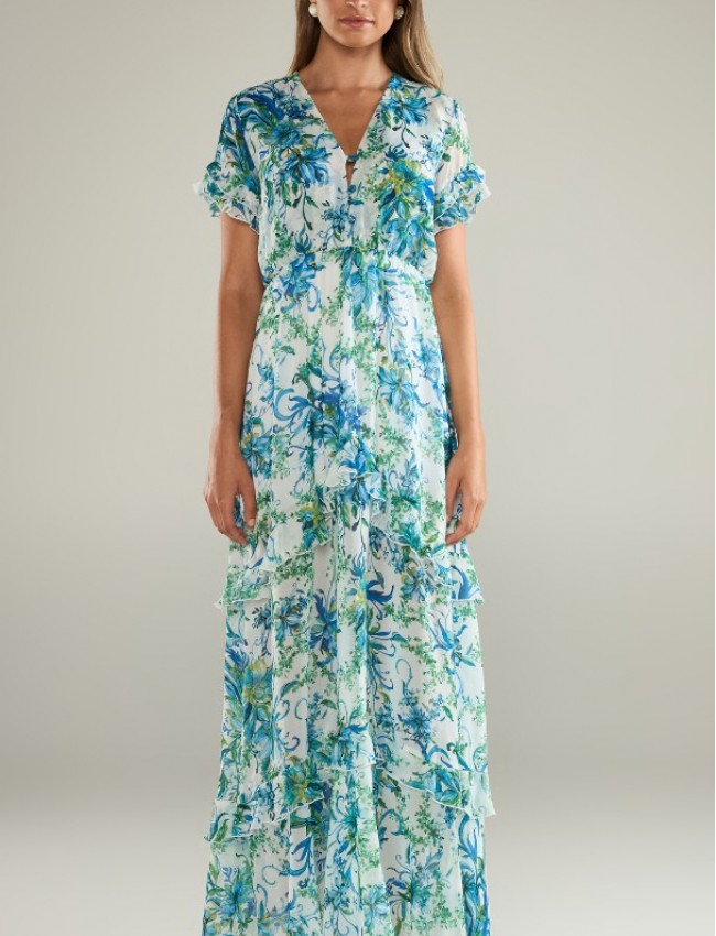VIVIAN MAXI DRESS WITH RUFFLES