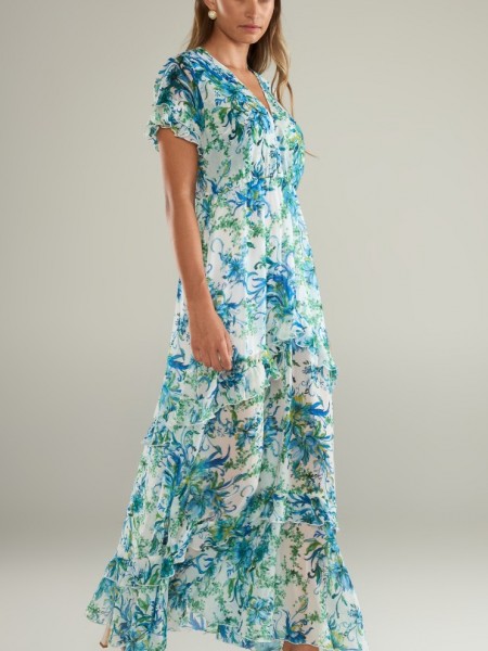 VIVIAN MAXI DRESS WITH RUFFLES