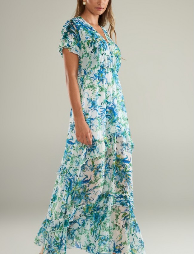 VIVIAN MAXI DRESS WITH RUFFLES