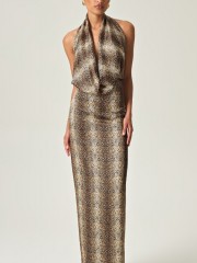 FIERCE ELEGANCE MAXI SATIN DRESS