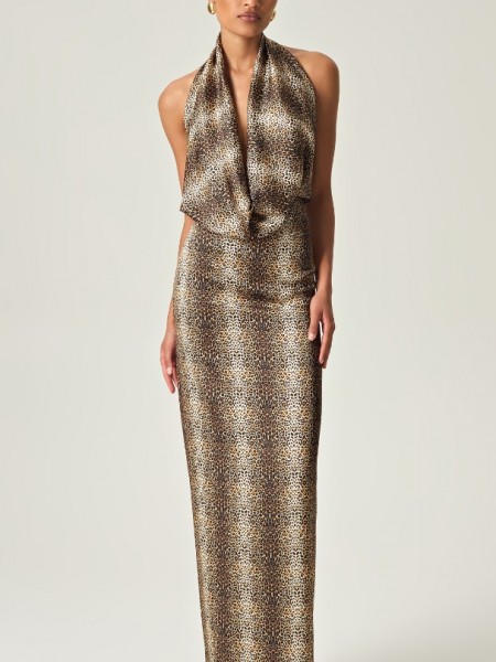 FIERCE ELEGANCE MAXI SATIN DRESS