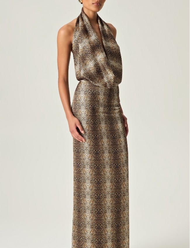 FIERCE ELEGANCE MAXI SATIN DRESS