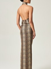 FIERCE ELEGANCE MAXI SATIN DRESS