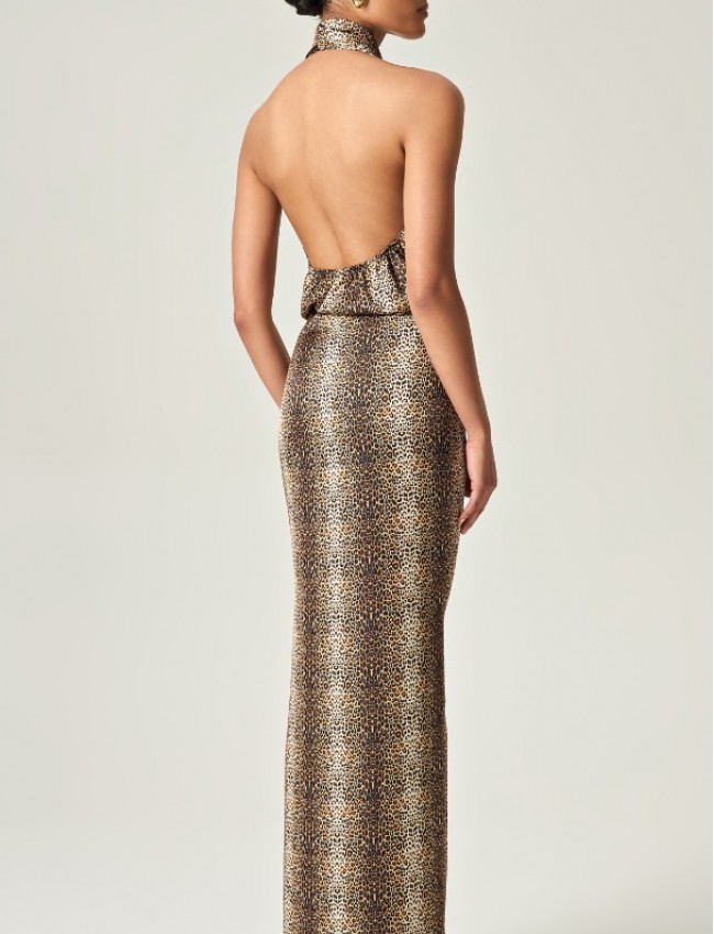 FIERCE ELEGANCE MAXI SATIN DRESS