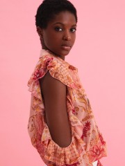 DUSTY PINK SHIRT WITH GOLD DETAILS DUSTY PINK SHIRT WITH GOLD DETAILS