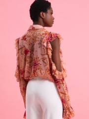 DUSTY PINK SHIRT WITH GOLD DETAILS DUSTY PINK SHIRT WITH GOLD DETAILS