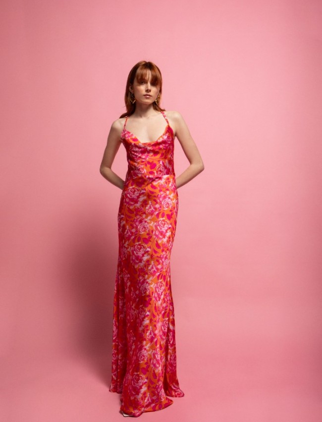 LILLIAN MAXI SATIN SLIP DRESS