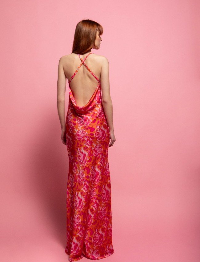 LILLIAN MAXI SATIN SLIP DRESS
