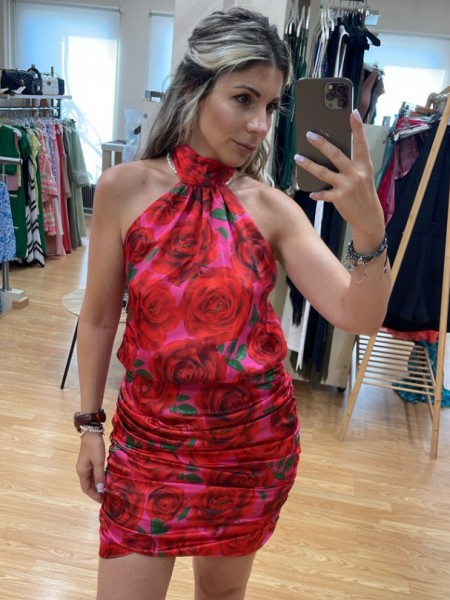 EVELYN MINI SATIN DRESS