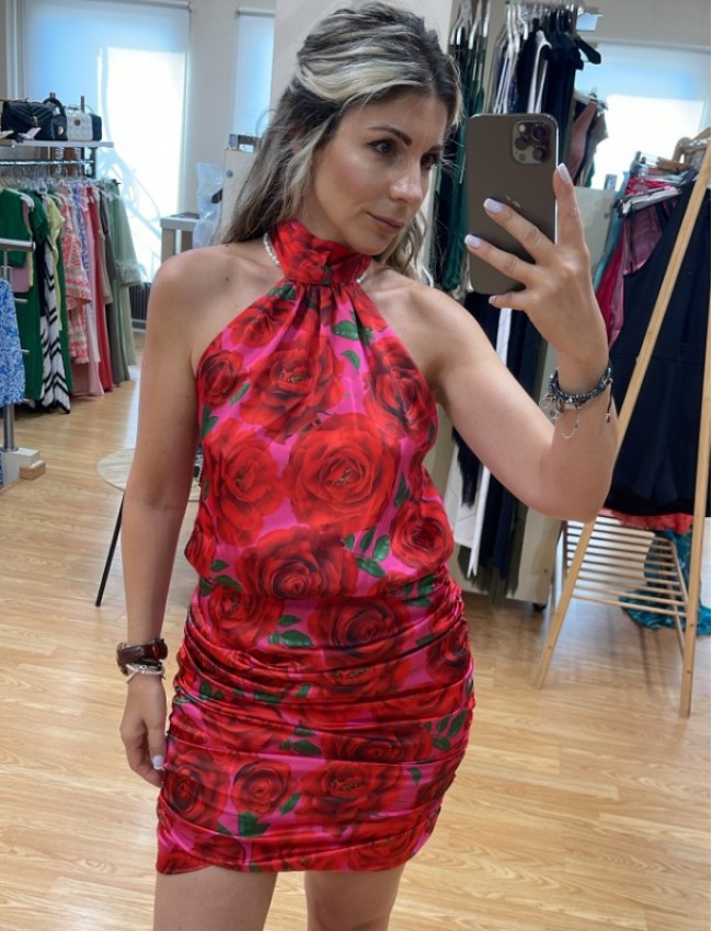 EVELYN MINI SATIN DRESS