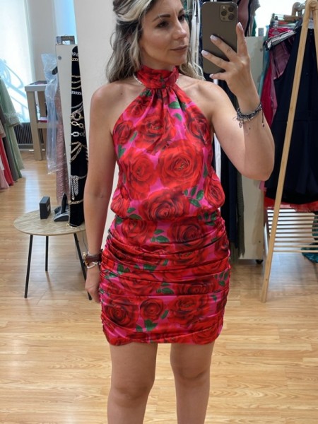 EVELYN MINI SATIN DRESS