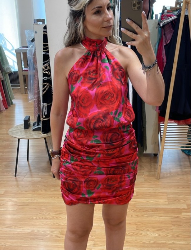 EVELYN MINI SATIN DRESS
