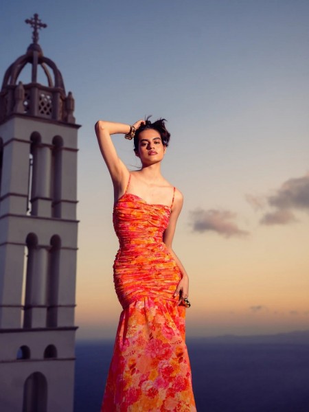 TANGERINE PARADISE MAXI DRESS
