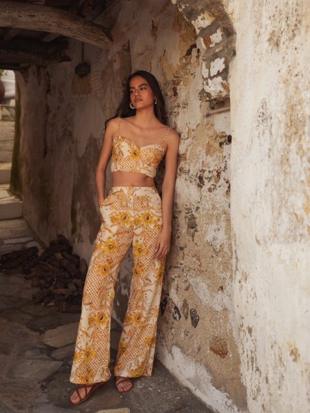 MARIGOLD LINEN BUSTIER