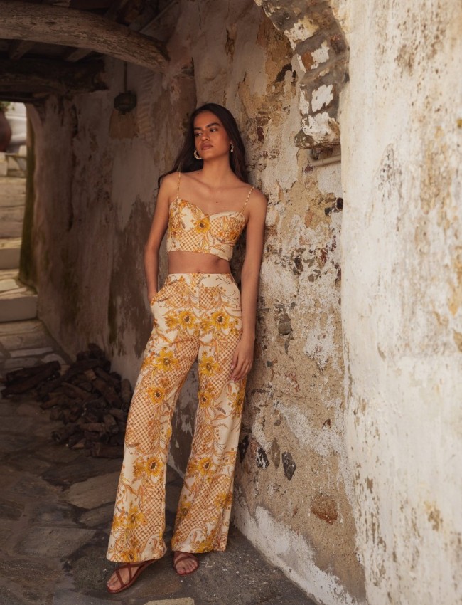 MARIGOLD LINEN BUSTIER