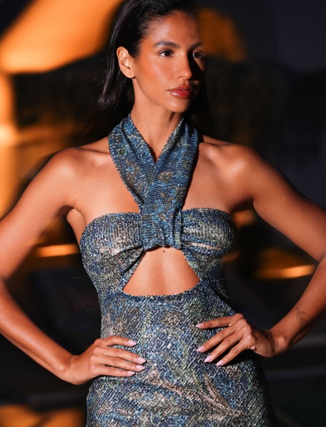 MYSTIC FOREST MIDI SEQUINED DRESS