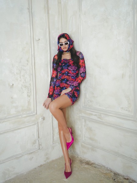 Swirly mesh dress IRAIDA