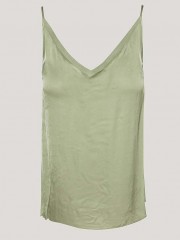 Χακί lingerie τοπ, με ρυθμιζόμενες τιράντες, λάστιχο στο πίσω μέρος και V-λαιμόκοψη LYNNE