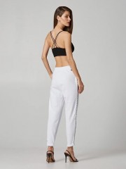Μαύρο ελαστικό ripped bralette με αποσπώμενες μπανέλες και λεπτομέρεια στην πλάτη Lynne