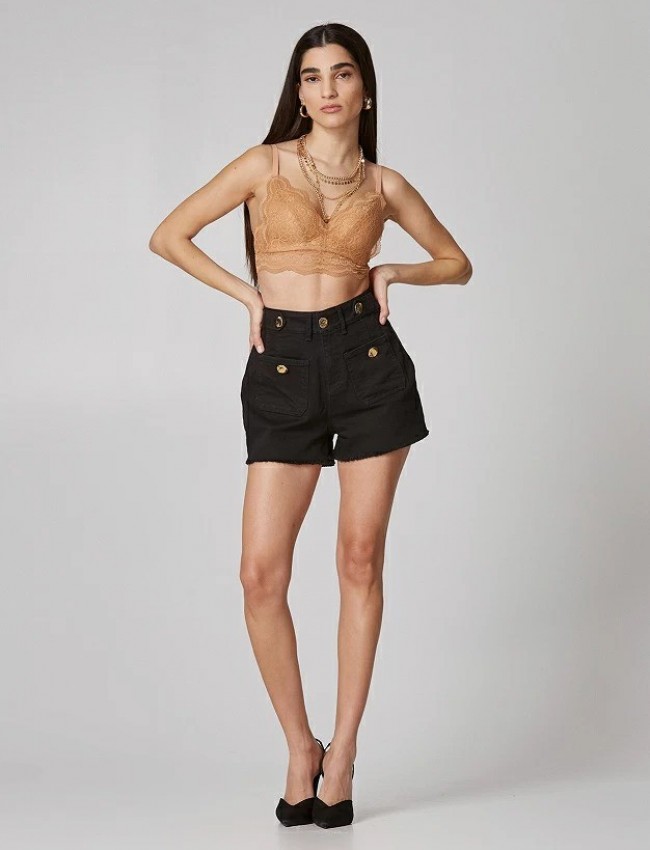 Μπεζ bralette με δαντέλα, ελαστική φάσα δαντέλας, ρυθμιζόμενες τιράντες και αποσπώμενες μπανέλες Lynne