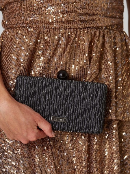 Μαύρο ασημί clutch Lynne